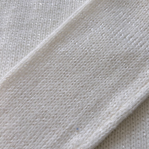 Dex cream sweater with lining and button detail on the back. Size medium. - Picture 3 of 4